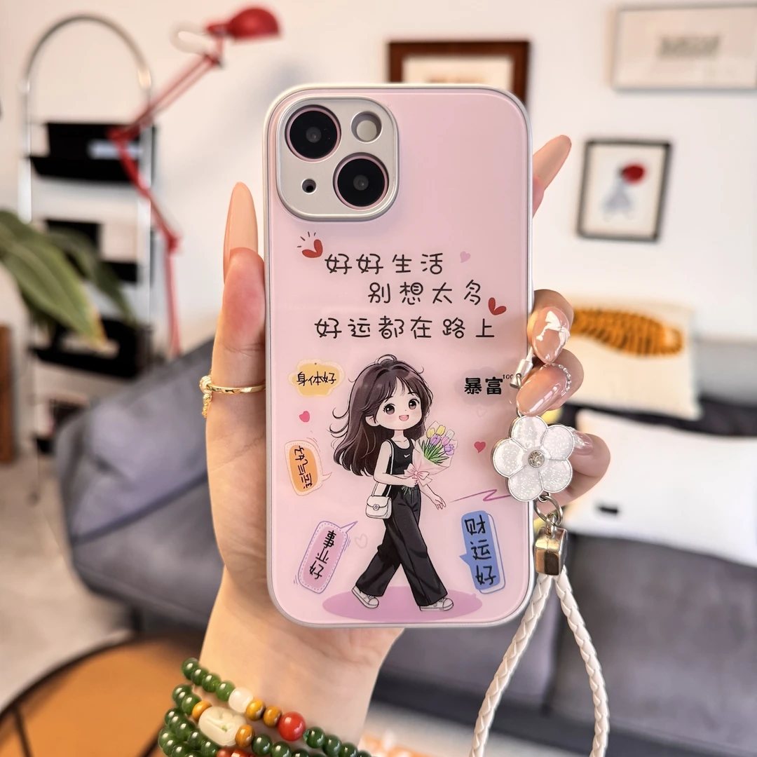 郁金香女孩【银玻璃】适用于苹果/华为/vivo/oppo/小米手机壳防摔壳