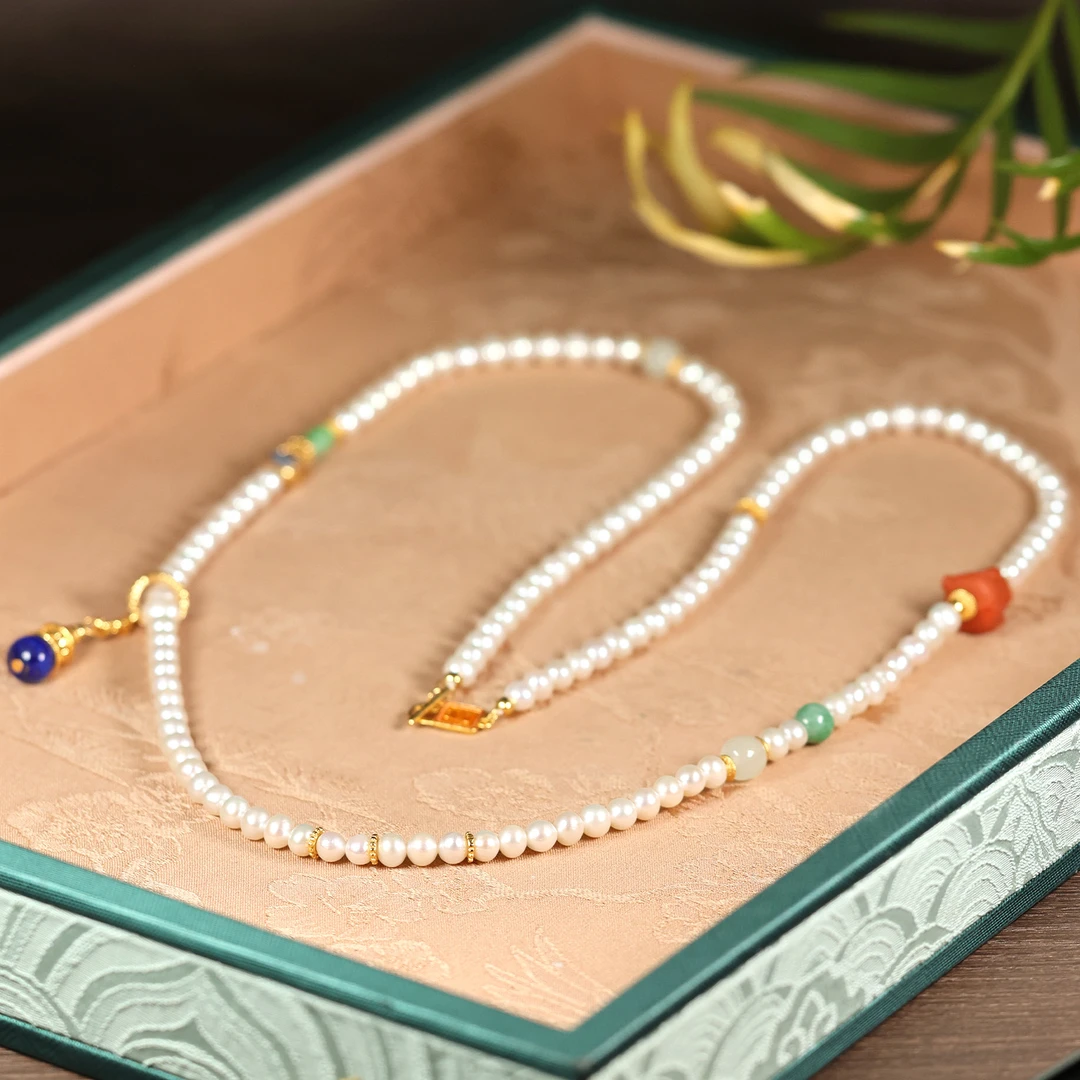 许掌柜｜S925银镶天然珍珠项链配饰颈饰百搭精美个性优雅精致百搭