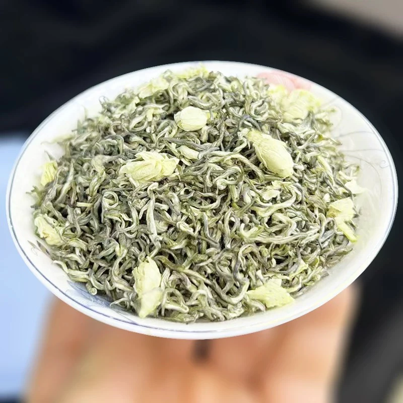 2025新茶甘露飘雪明前全单芽浓香型茉莉花茶