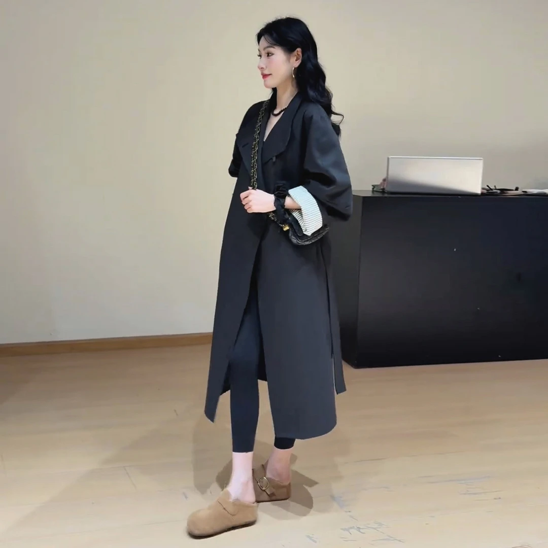 巨好看的秋冬季风衣外套2025新款今年流行爆款中长款小个子高级感