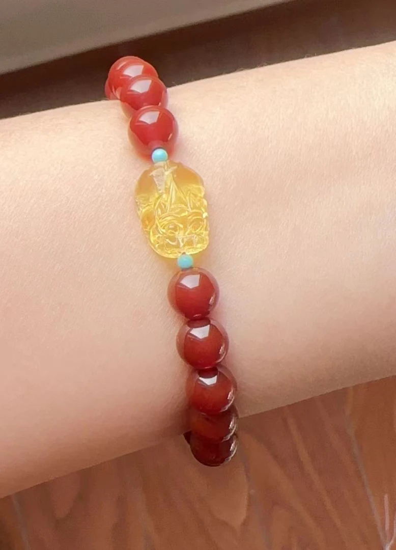 8毫米红玛瑙手串易一串（多样性发其一）