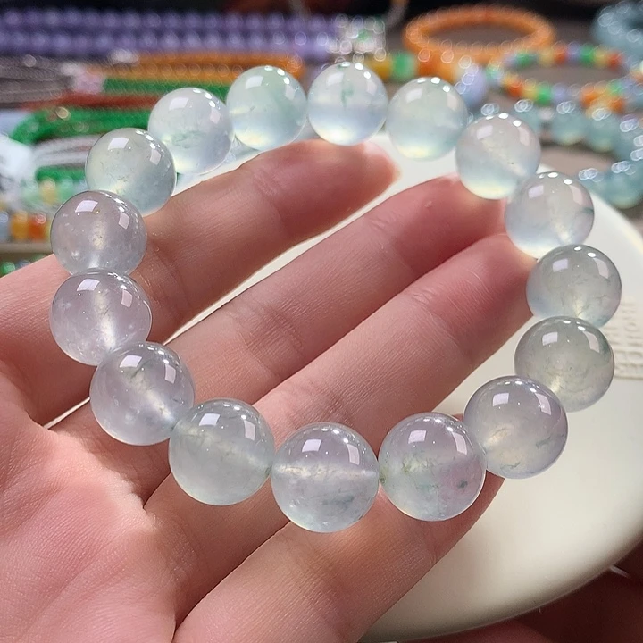 未镶嵌手链翡翠翡翠高冰冰茅台白飘绿花卡12.80+