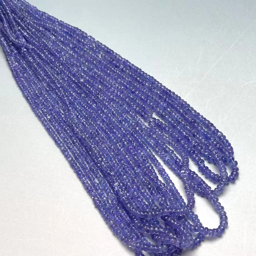 天然坦桑石珠串拍一发一多样性发货