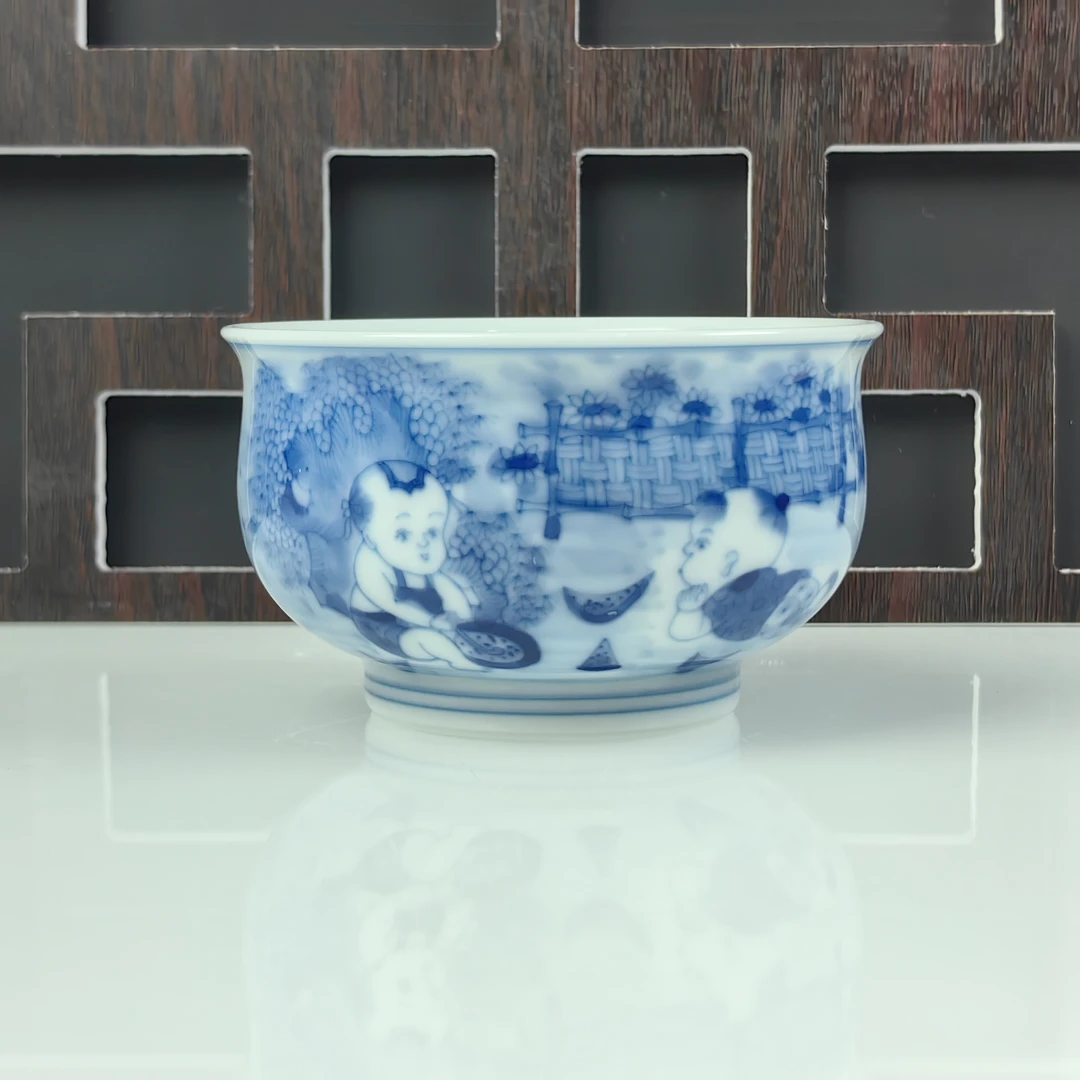 立勤堂 青花童子炉式杯 LQ475