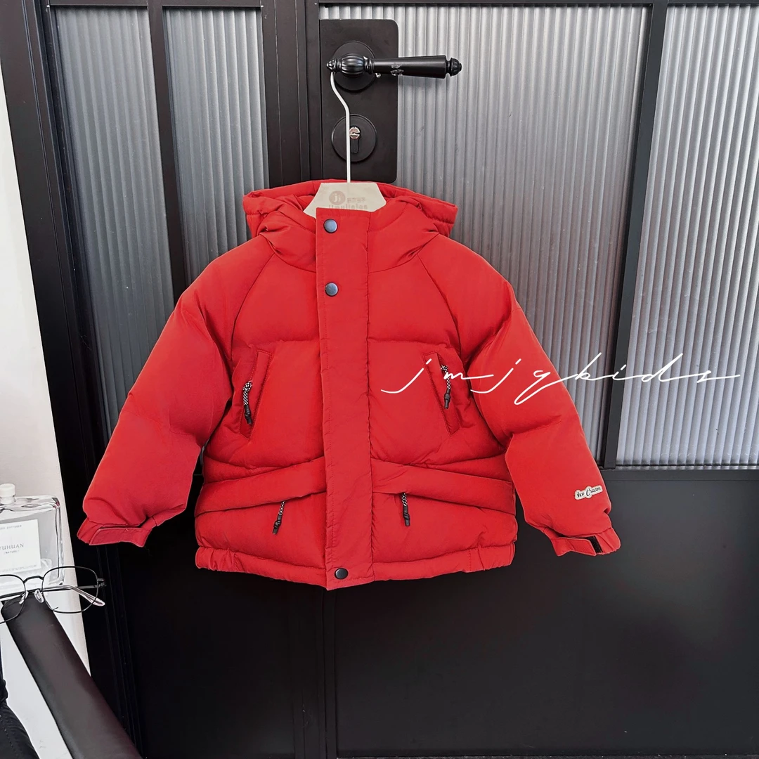 【年款 201162】冬季中小童韩版厚棉防寒保暖翻领连帽重工外套