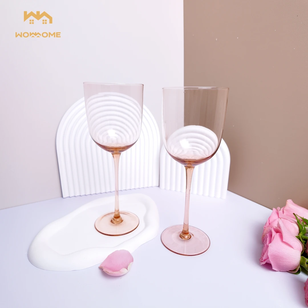 2只WOWHome惊喜家原色无铅水晶红酒杯香槟杯鸡尾酒杯高脚好看的