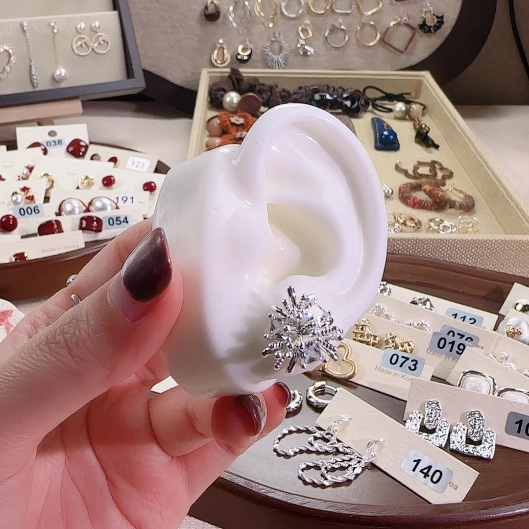 仿珍珠铜合金925银耳钉