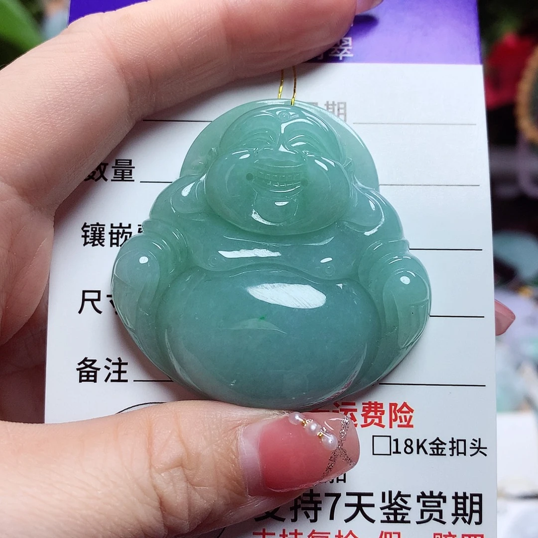 翡翠未镶嵌颈饰佛公47