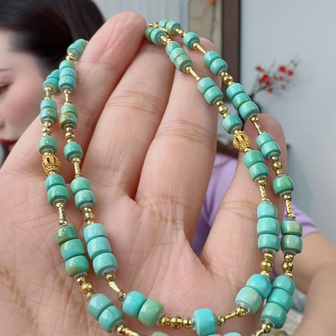 绿松石18K金镶嵌珠宝奇石