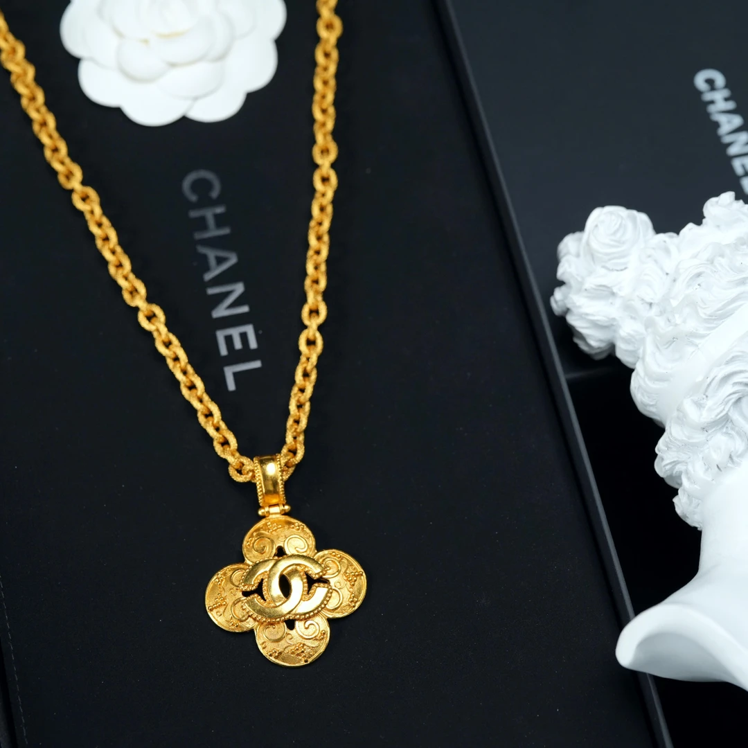 95新 Chanel/香奈儿 柚礼中古/香奈儿四叶草藤蔓项链LZ511355
