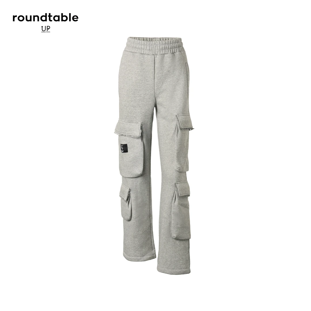 rt女士贴袋秋季休闲保暖针织多口袋美式运动长裤工装