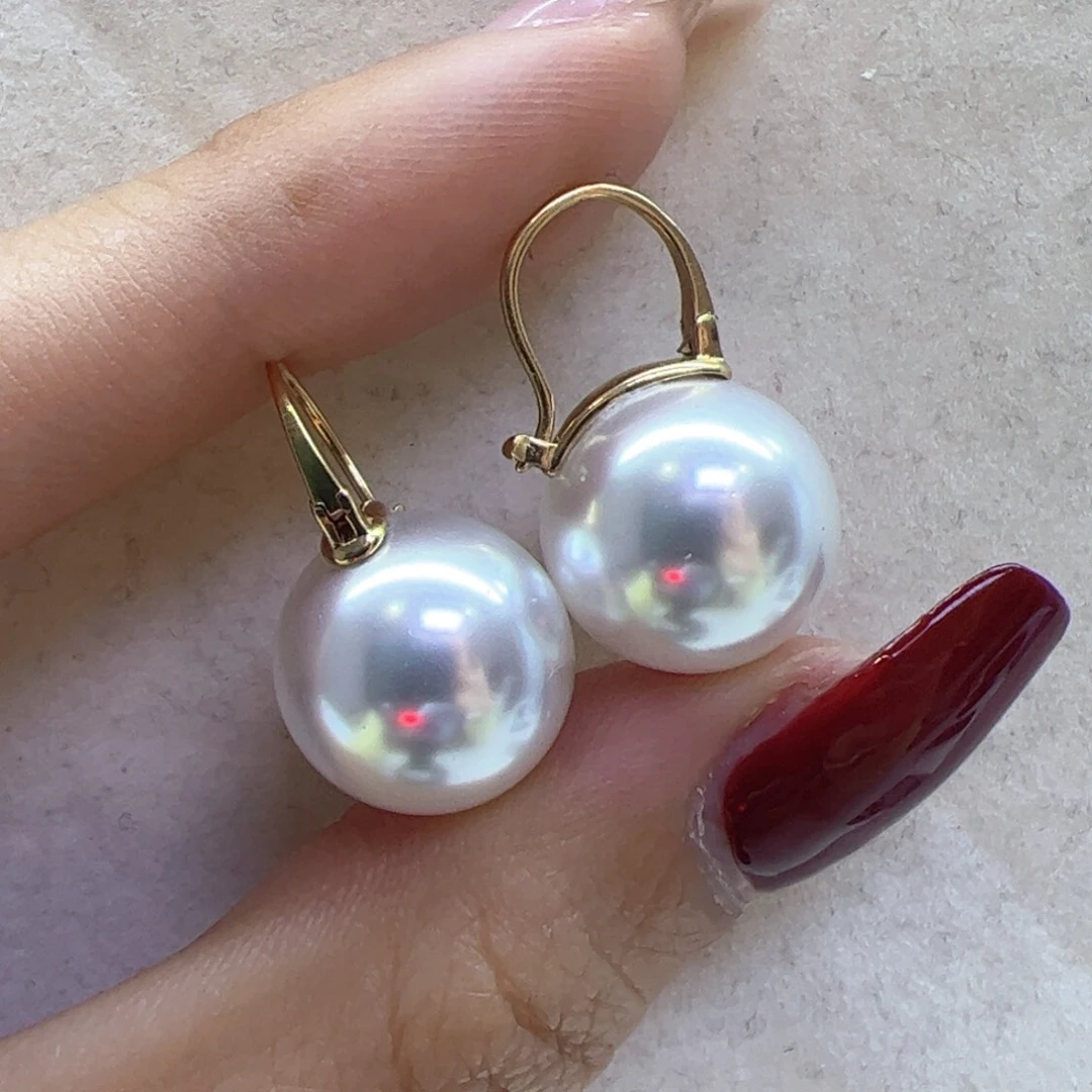 淡水珍珠耳饰18K金镶嵌