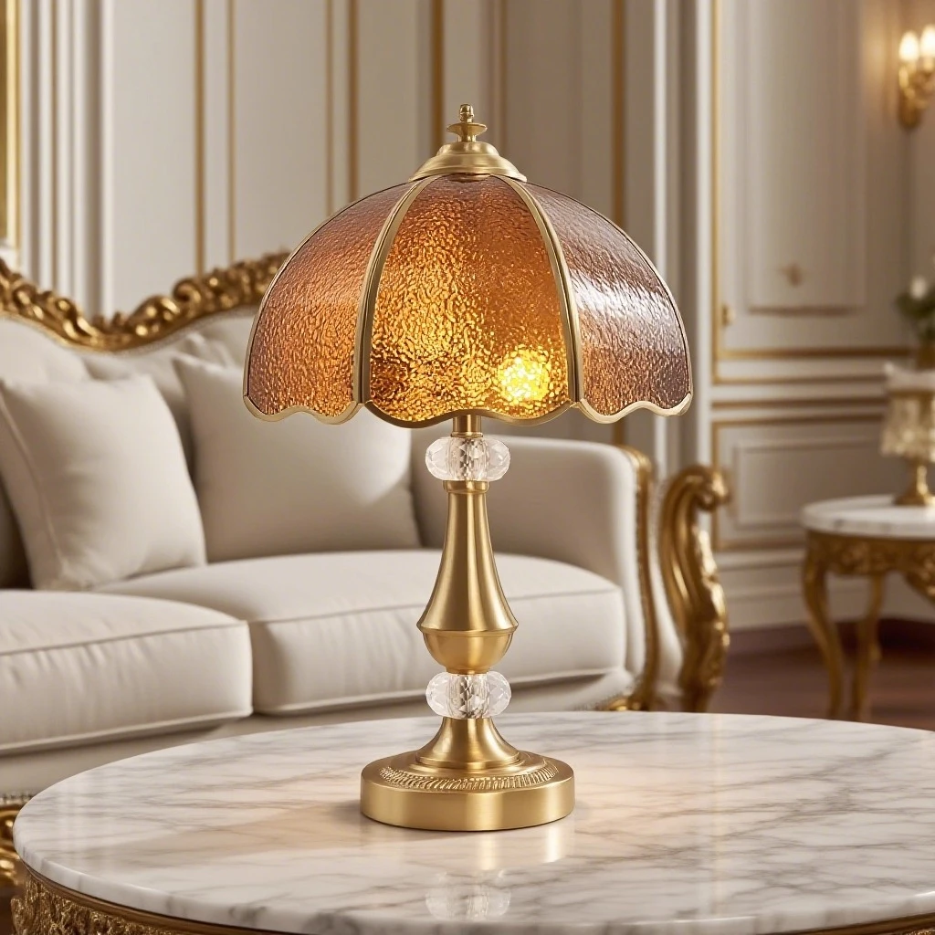 新款全铜台灯美式复古客厅书房现代简约欧式奢华创意卧室床头台灯