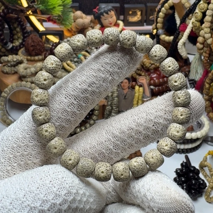 星月菩提手串8号车尺寸9.8石玉龙鳞单圈