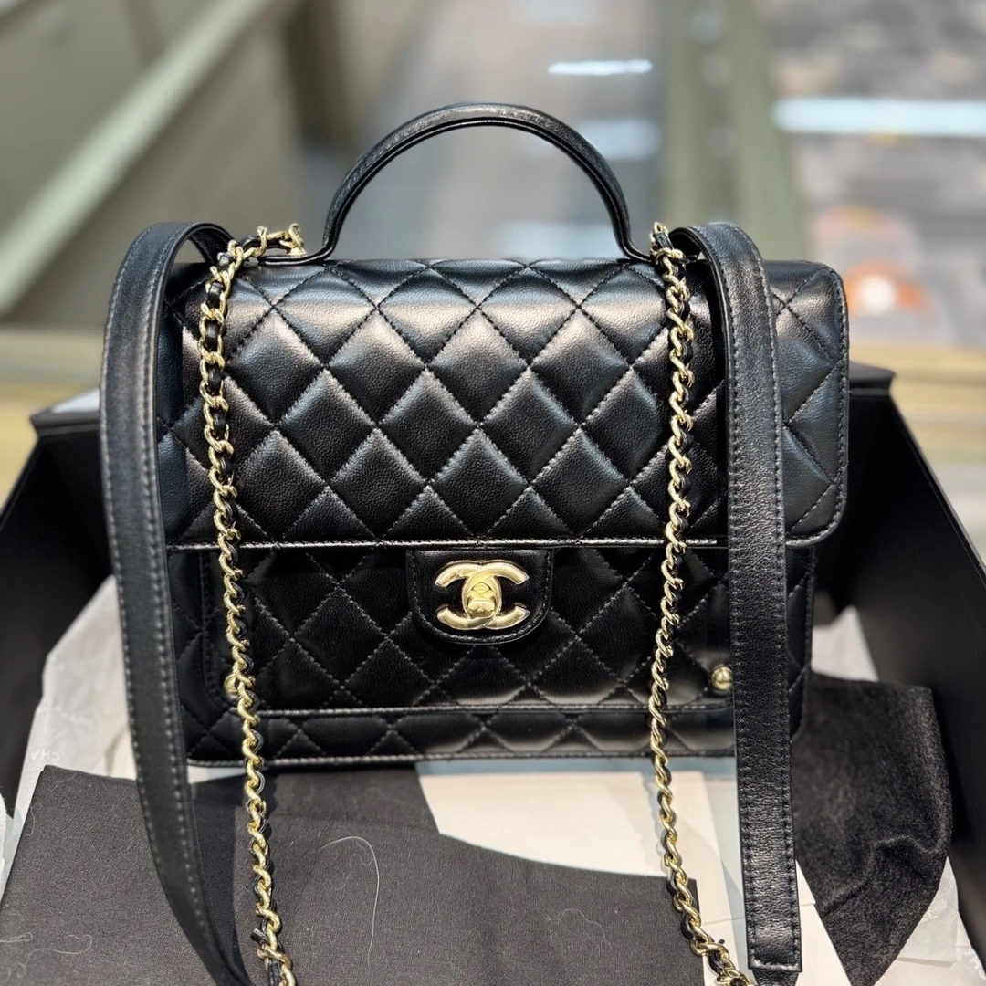 95新 Chanel/香奈儿 25B复古双肩包/C1880