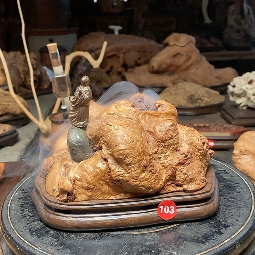 【闪购商品】103号荔枝木香炉工艺