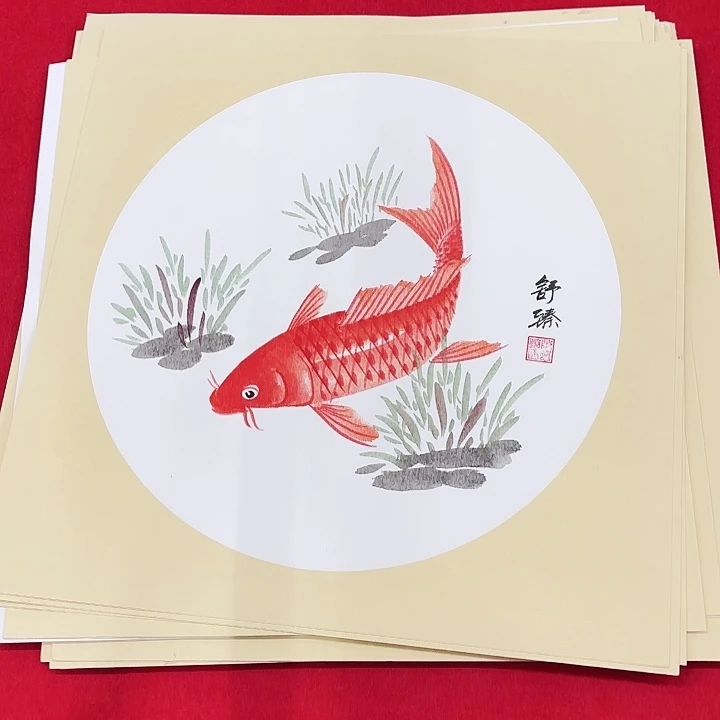国画花鸟等图案和50.50