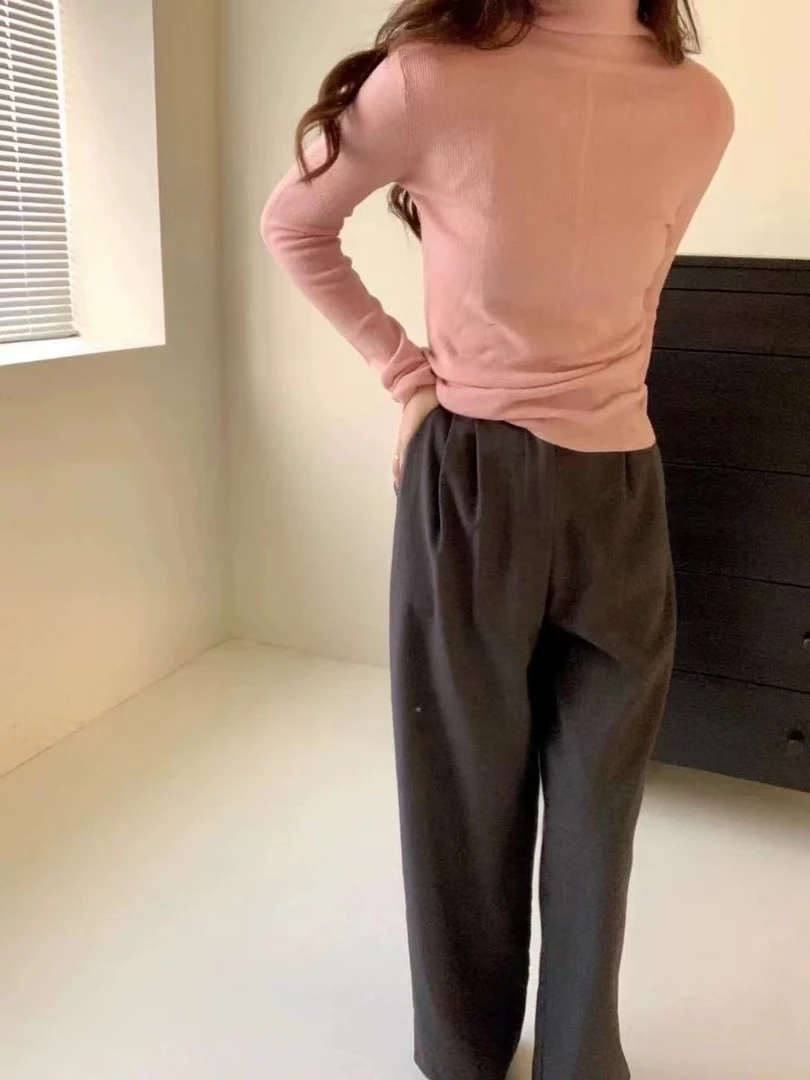 Datou·爆款！ 2025冬保暖高领打底衫女弹力修身堆堆领毛衣