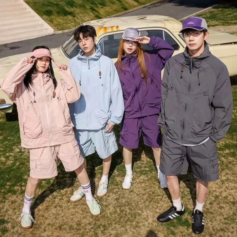 “LSNN!” UPF50+户外情侣冰感防晒套装轻薄透气防晒衣