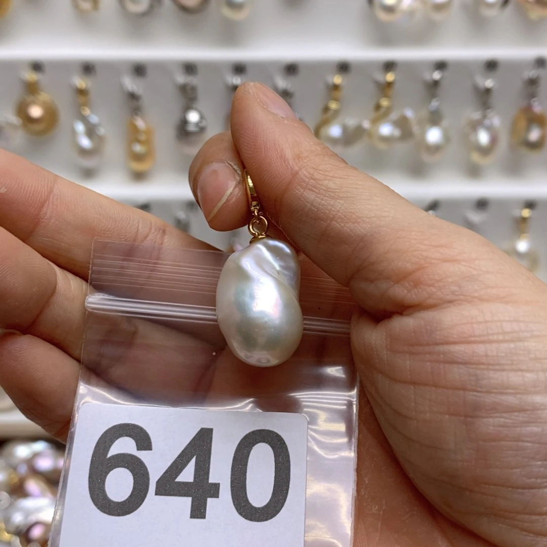 淡水珍珠颈饰银S925镶嵌640