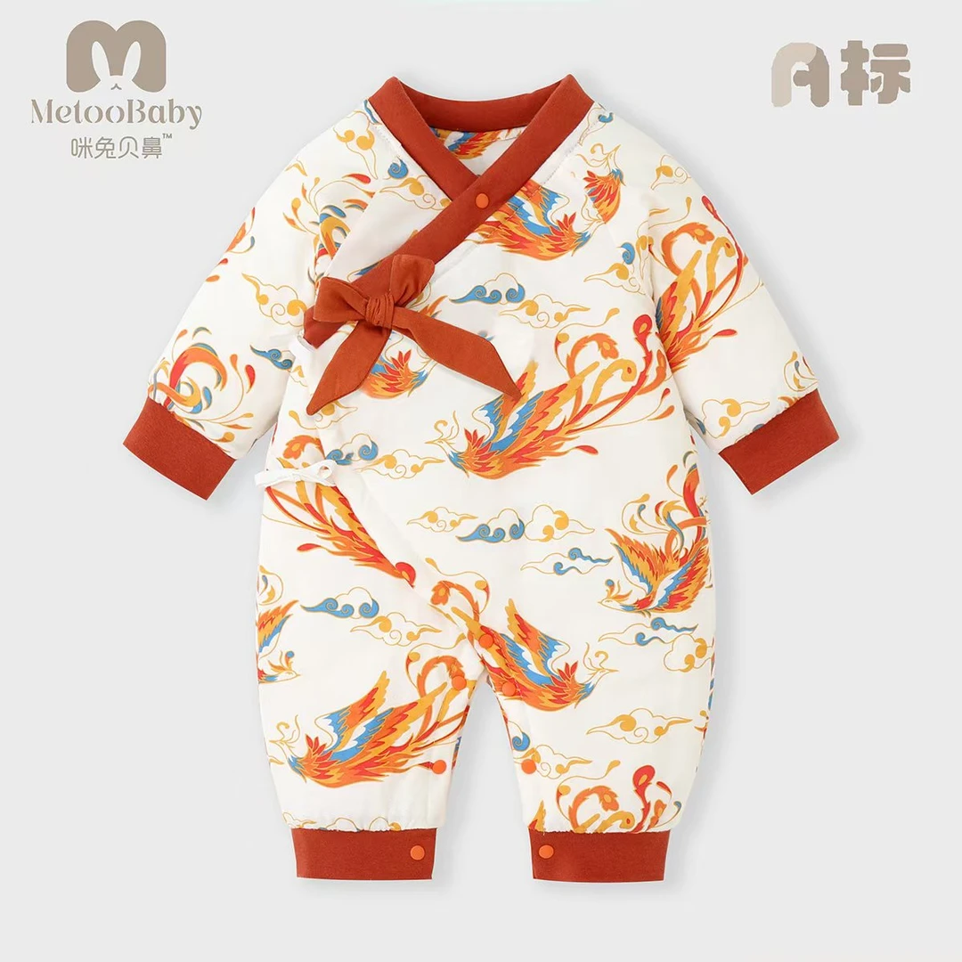 【纯棉贴身棉衣】婴幼宝宝衣服冬薄棉连体哈衣和尚服新生儿待产包