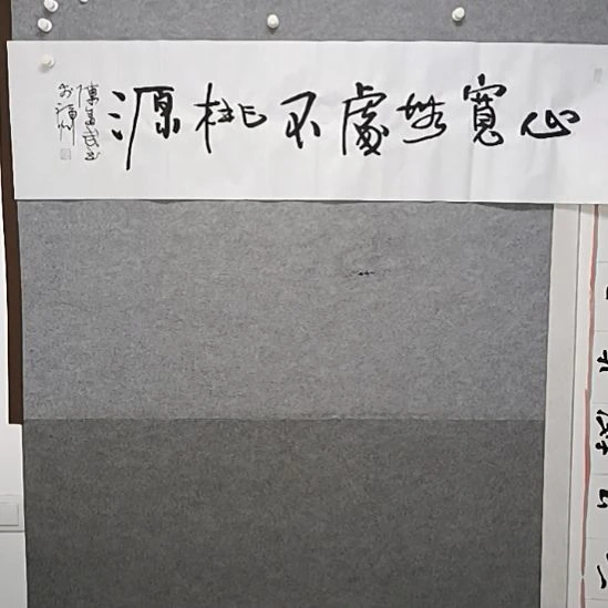 书法心宽无处不桃源四支队太舒服