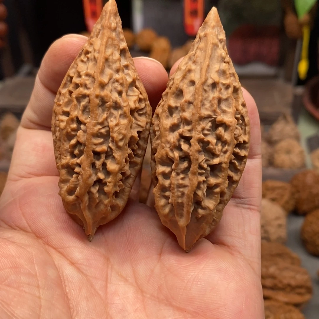 文玩核桃把件72柳叶