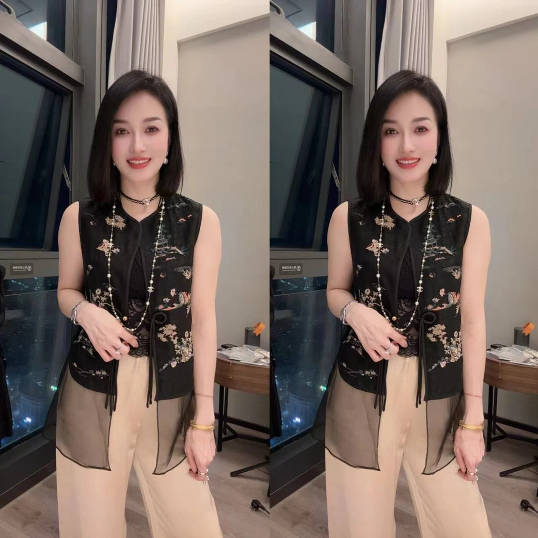 无袖马甲，传统材质与现代设计碰撞，演绎摩登中式9149