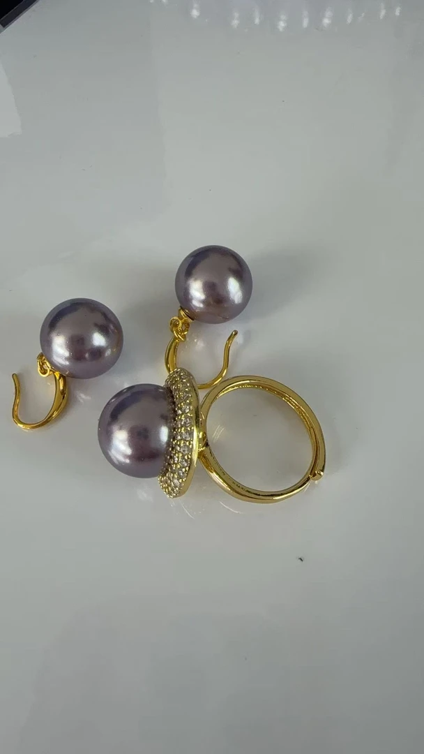 Z152.Z153时尚美人珠链（约卡14星空紫耳+戒）多样性发货（阮院长）