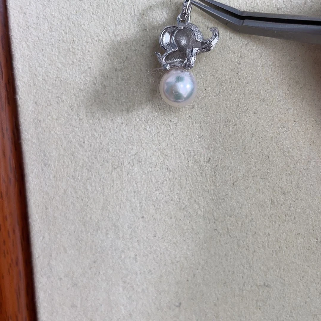 海水珍珠银S925镶嵌吊坠(赠链)