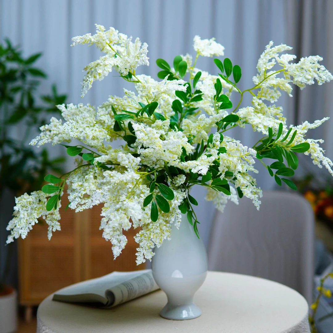 【槐花】仿真千里香高端假花家居软装客厅陶瓷仿真花摆件专用