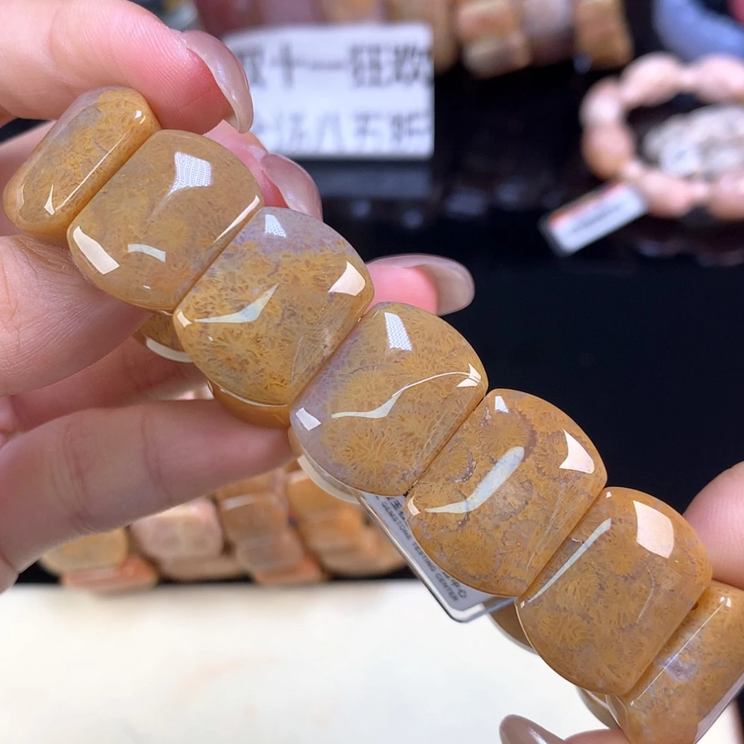 【闪购商品】未镶嵌手镯硅化珊瑚（珊瑚玉）福利手牌（17号）