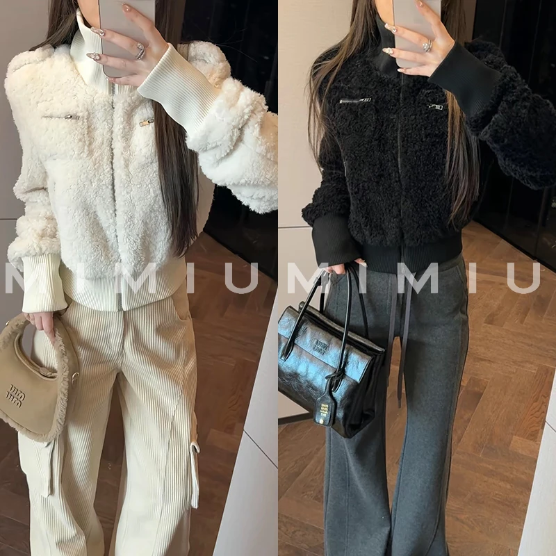 【mimius】U 气质立领软糯巨保暖夹克毛毛外套 G12028