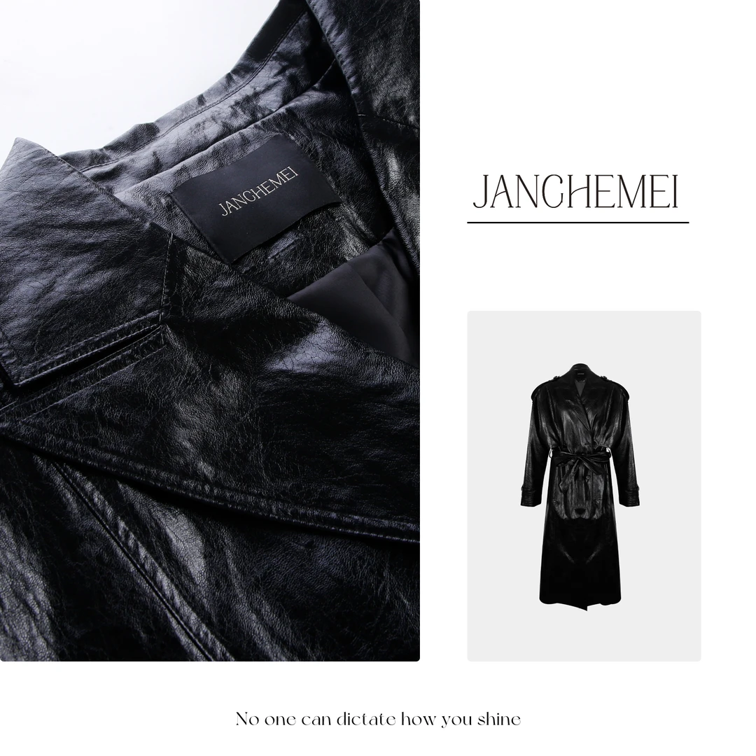 JANGHEMEI【炸街风衣】时尚经典款炸街中长款风衣 P06759M33