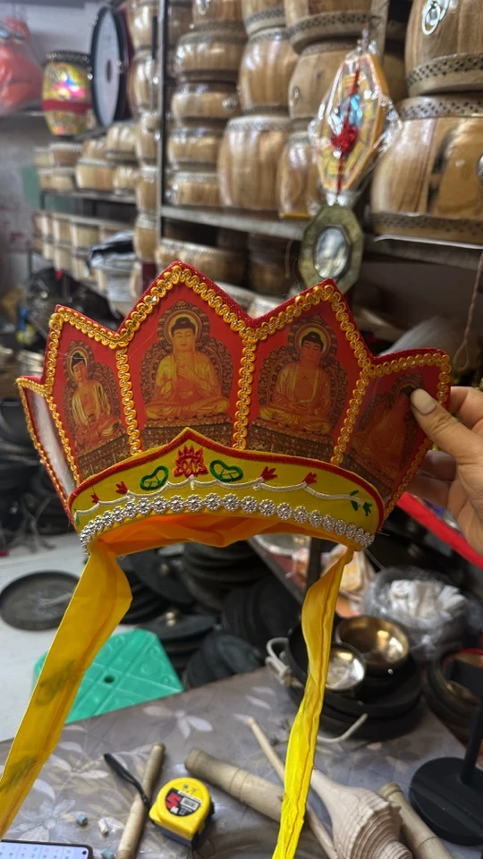 五佛帽可水洗内置胶板带飘带