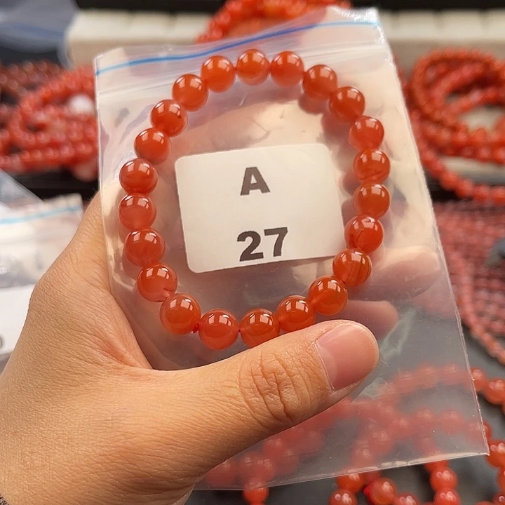 南红玛瑙未镶嵌多样性发货默认微瑕称重9mm