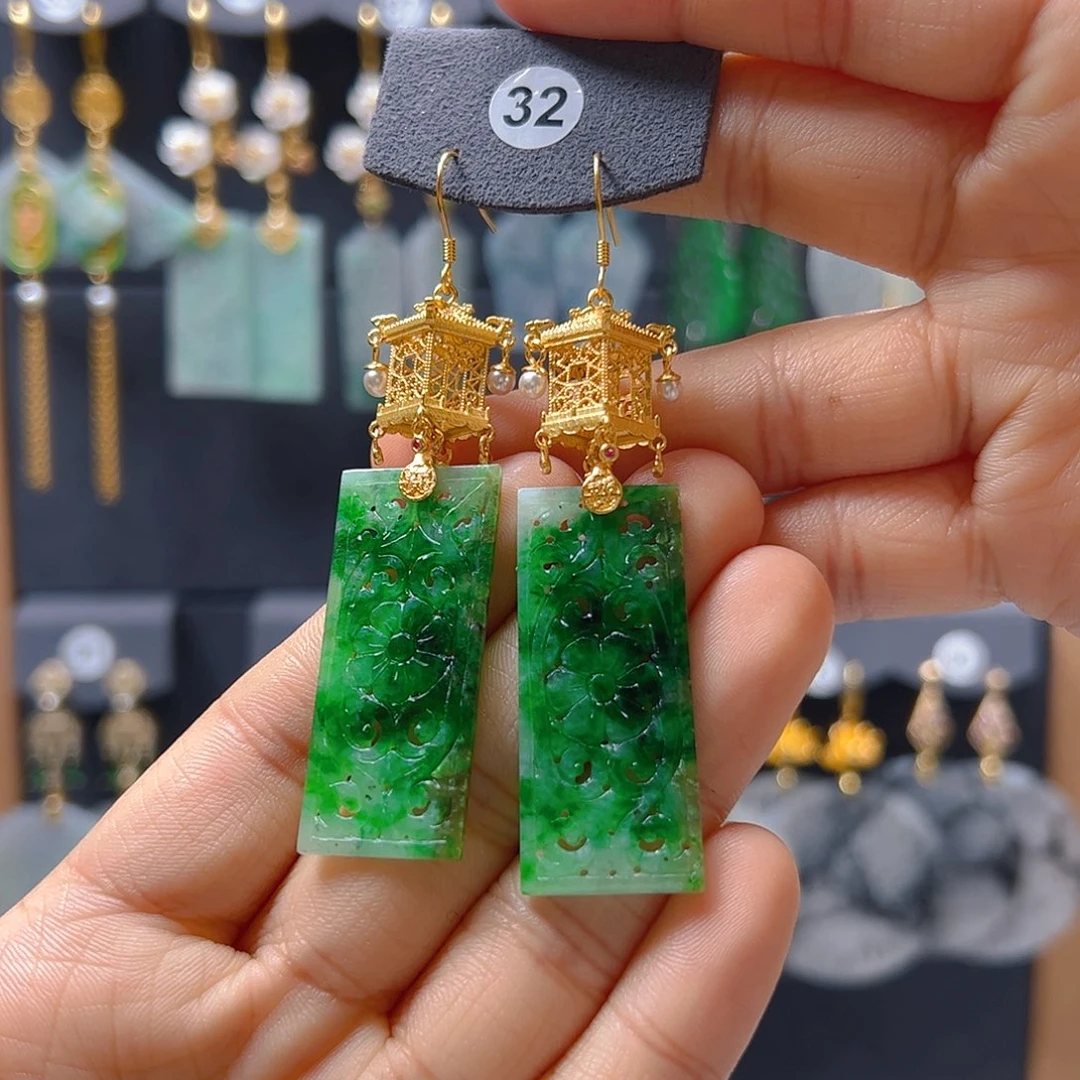 未镶嵌翡翠耳饰翡翠