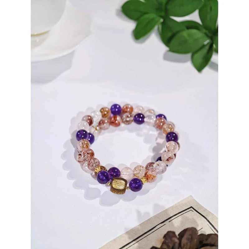 宫皇顺原创天然水晶双圈手串GHSMDSJ00079