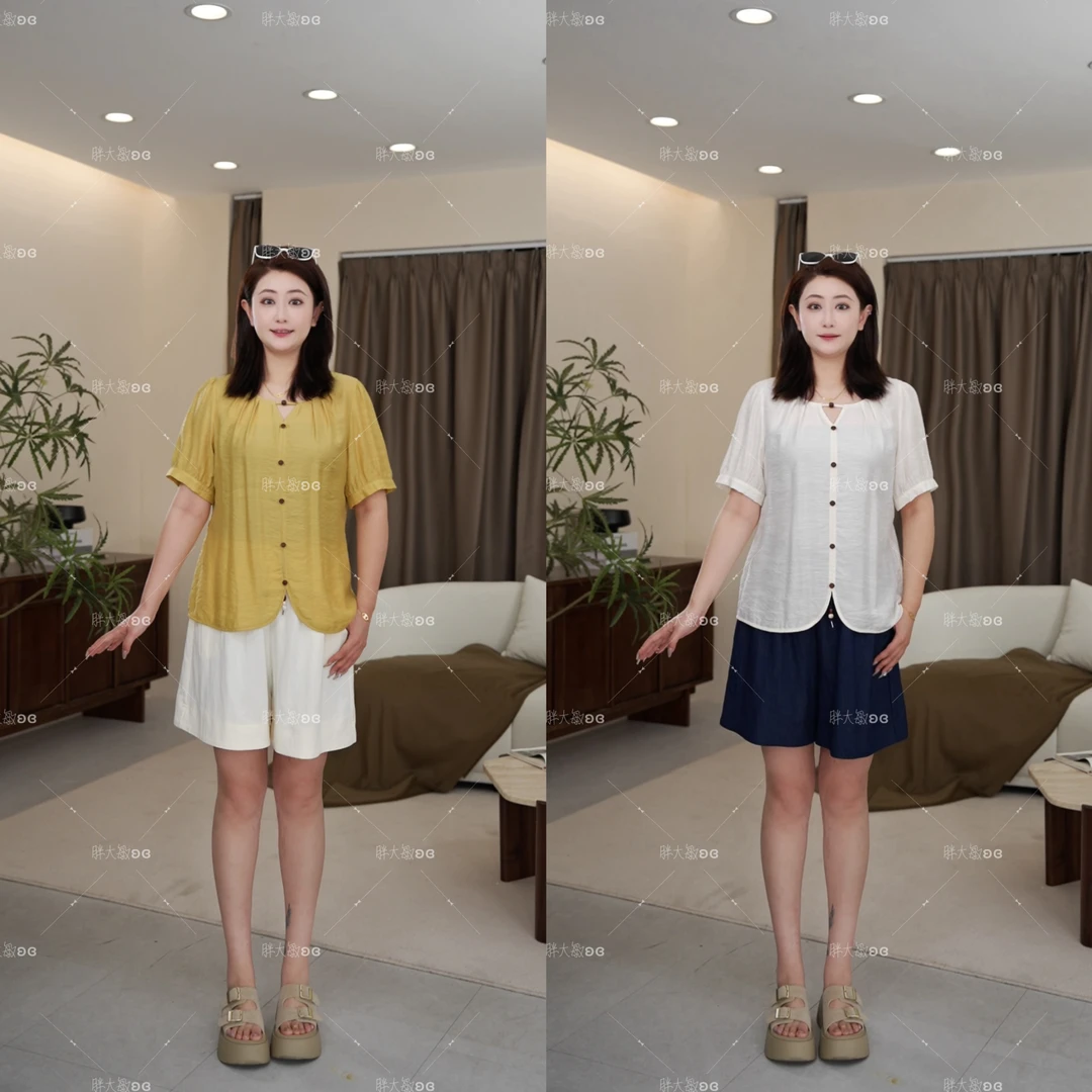 【现货短裤】PMM82057夏季新款百搭清凉减龄显瘦五分休闲短裤