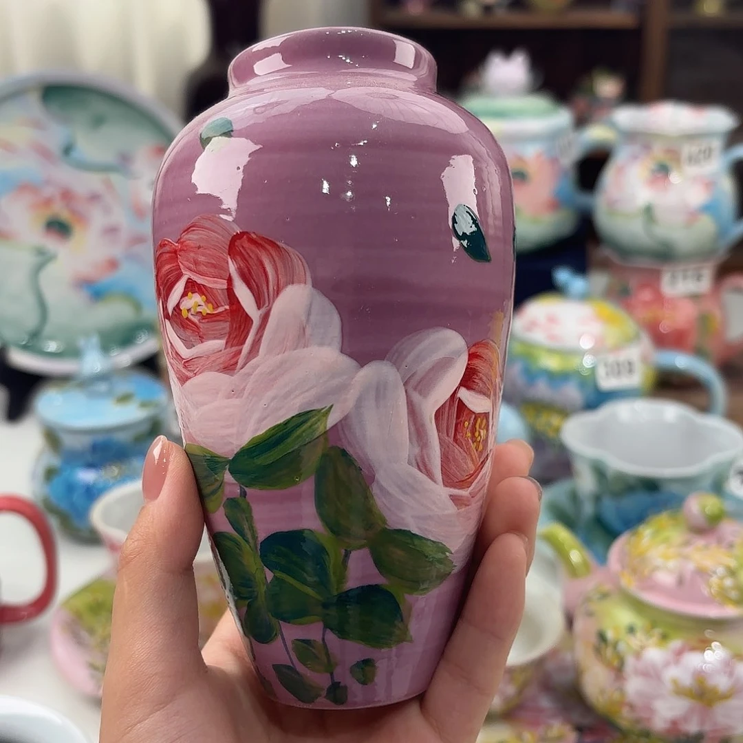 景德镇手绘高温釉下彩陶瓷茶具