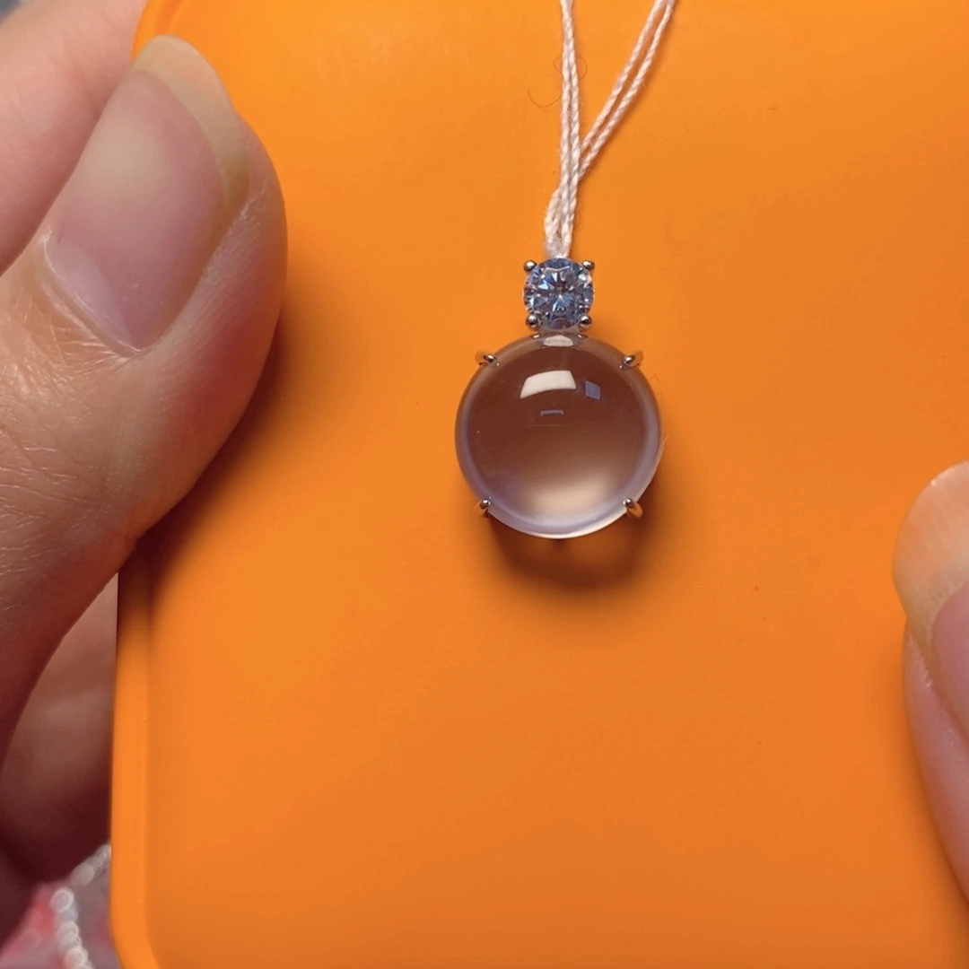 石英质玉银S925镶嵌颈饰