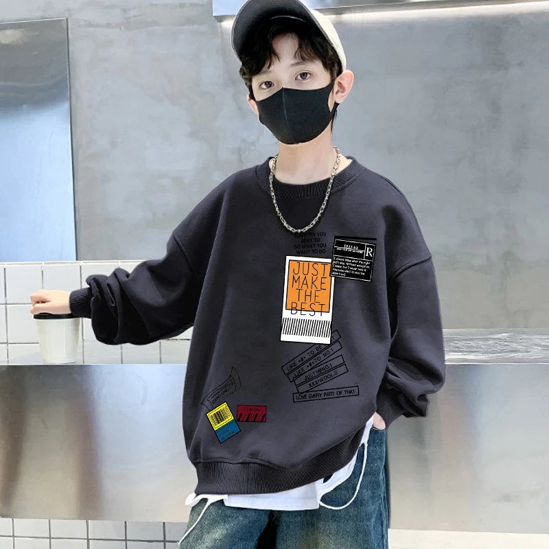 男童春装卫衣2025新款潮牌中大童男孩衣服春秋款儿童春季长袖上衣