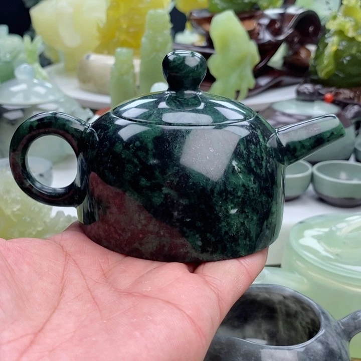 岫玉四大名玉手把壶未镶嵌