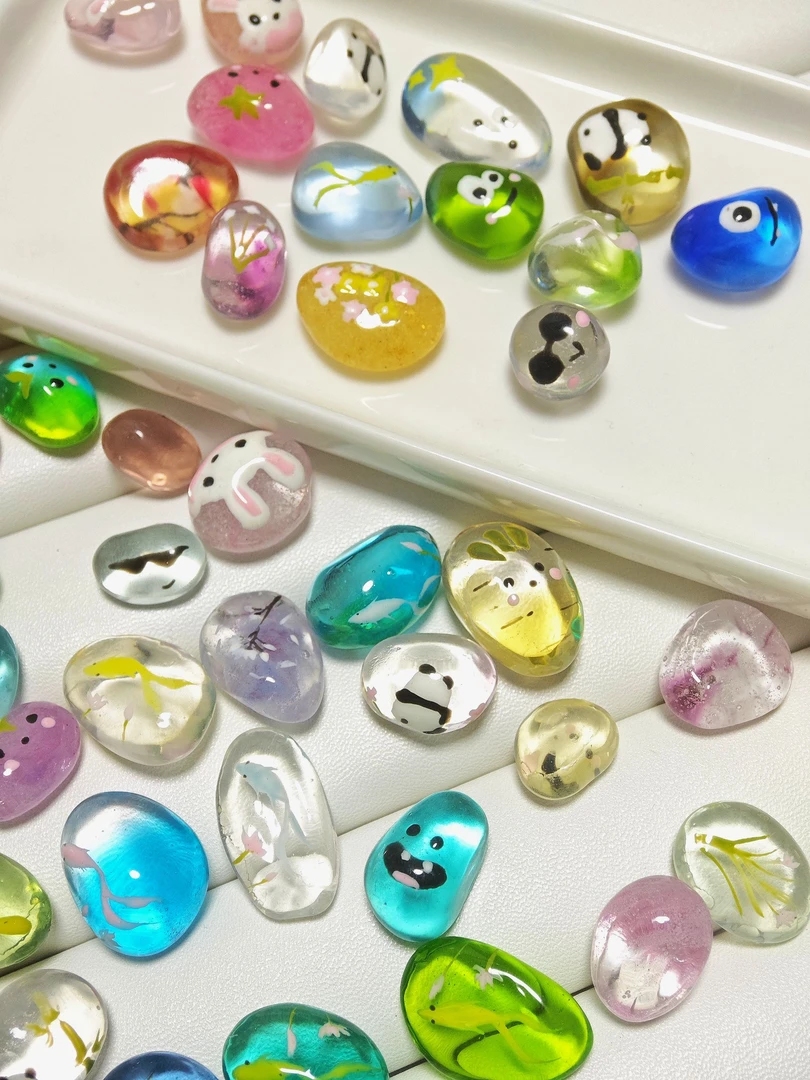 【3只】海玻璃石头宠物，默认微瑕，no退no换