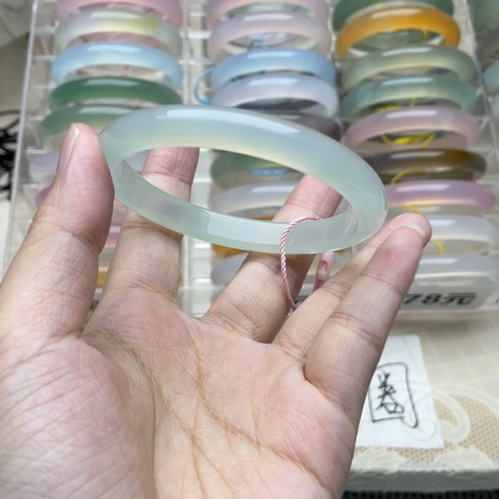 玛瑙/玉髓未镶嵌手镯58圈口