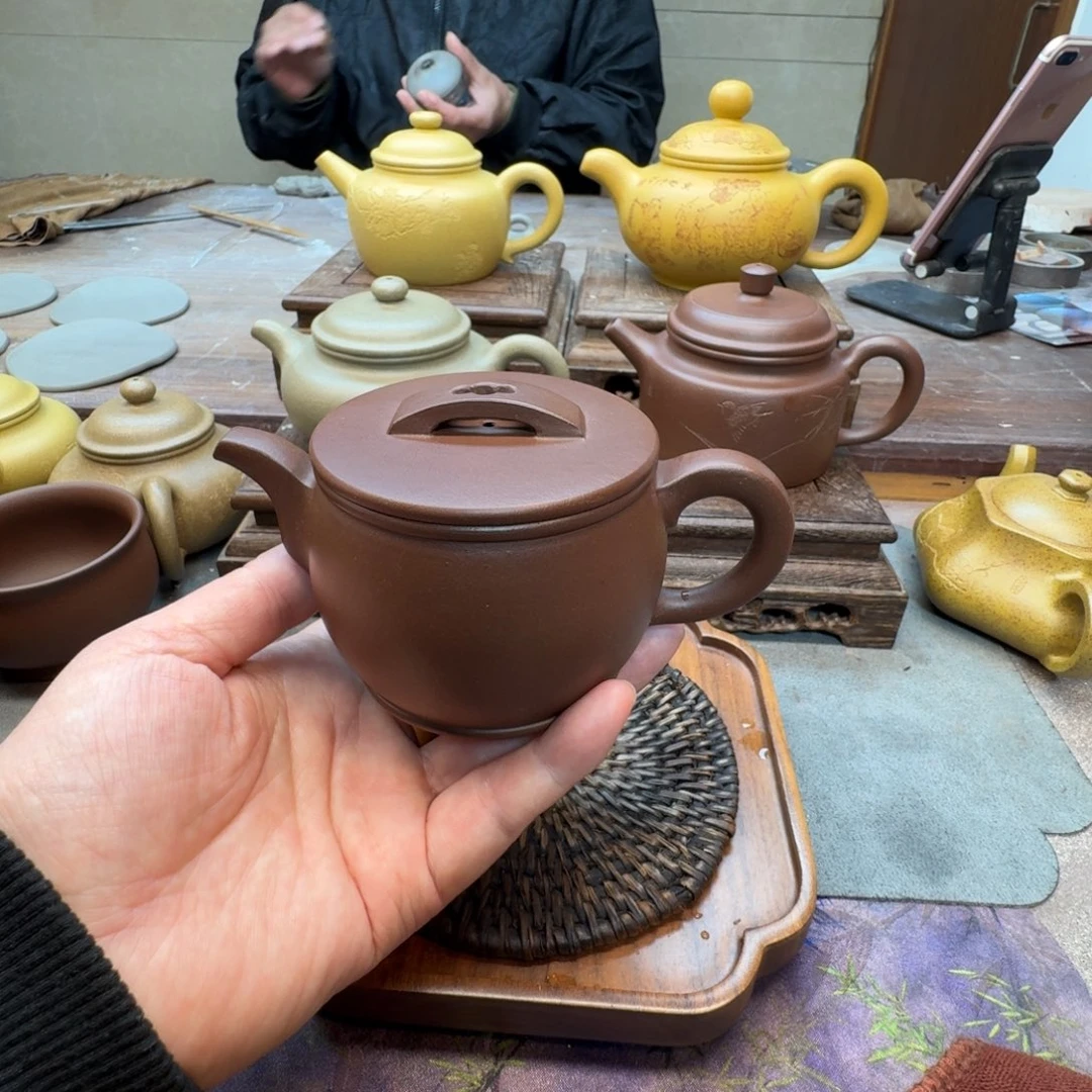 茶壶紫砂汉瓦壶（原矿底槽青210cc）