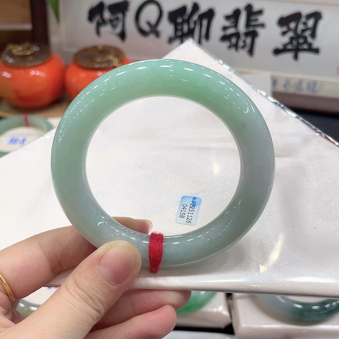 翡翠未镶嵌手镯天然缅甸A货翡翠手镯25