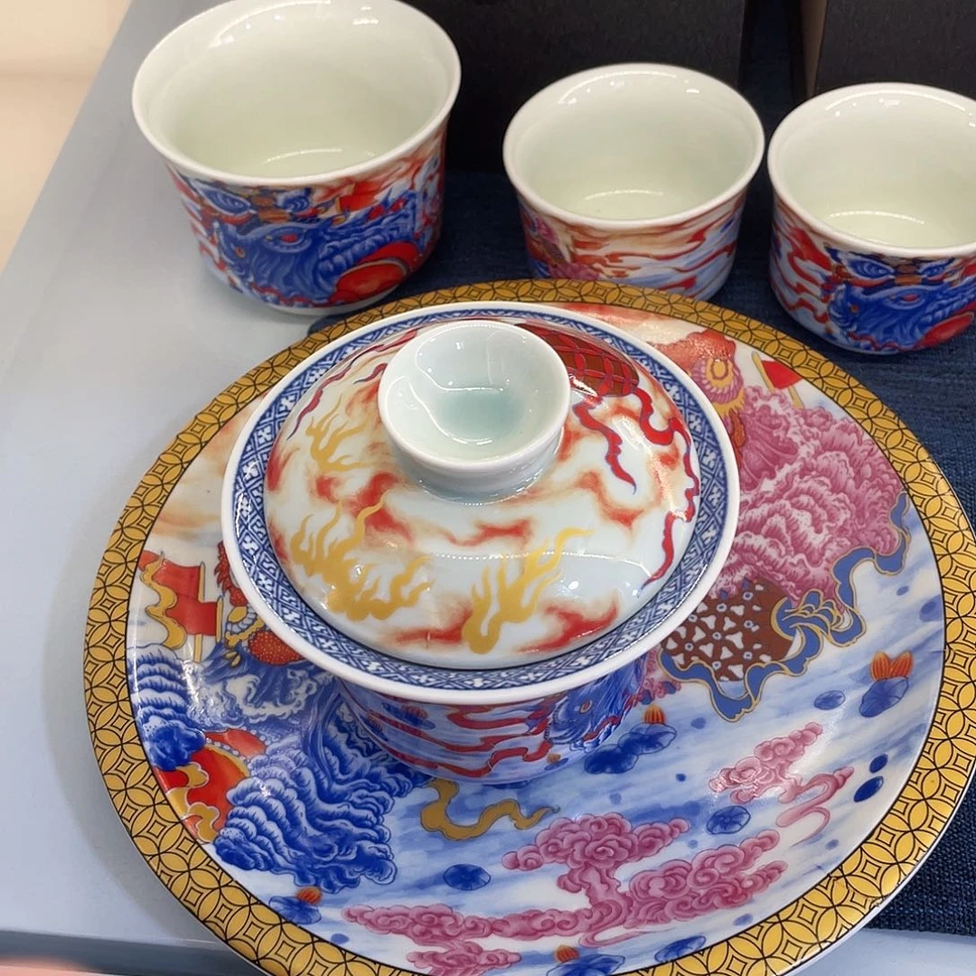 陶景德陶瓷盖碗茶具