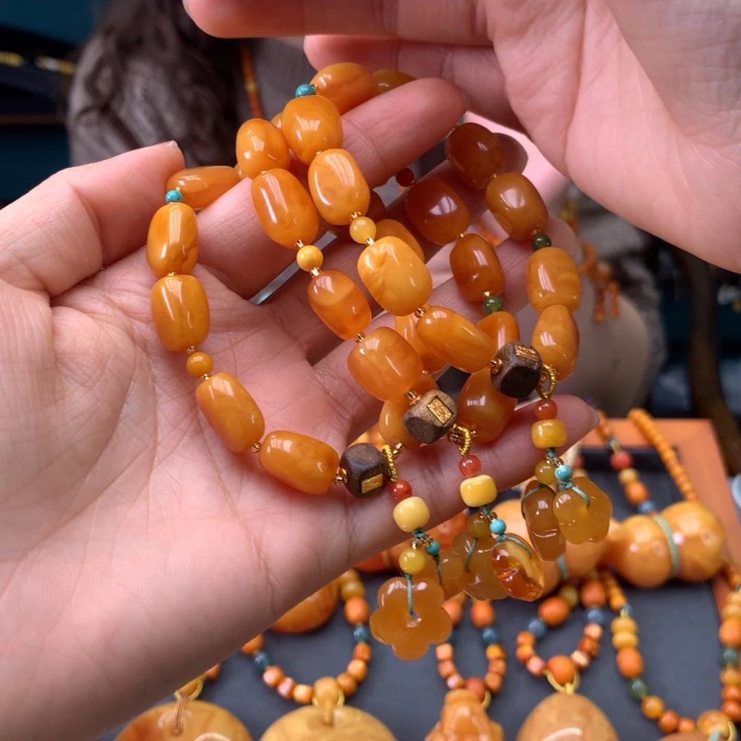 蜜蜡未镶嵌手串多样性发一