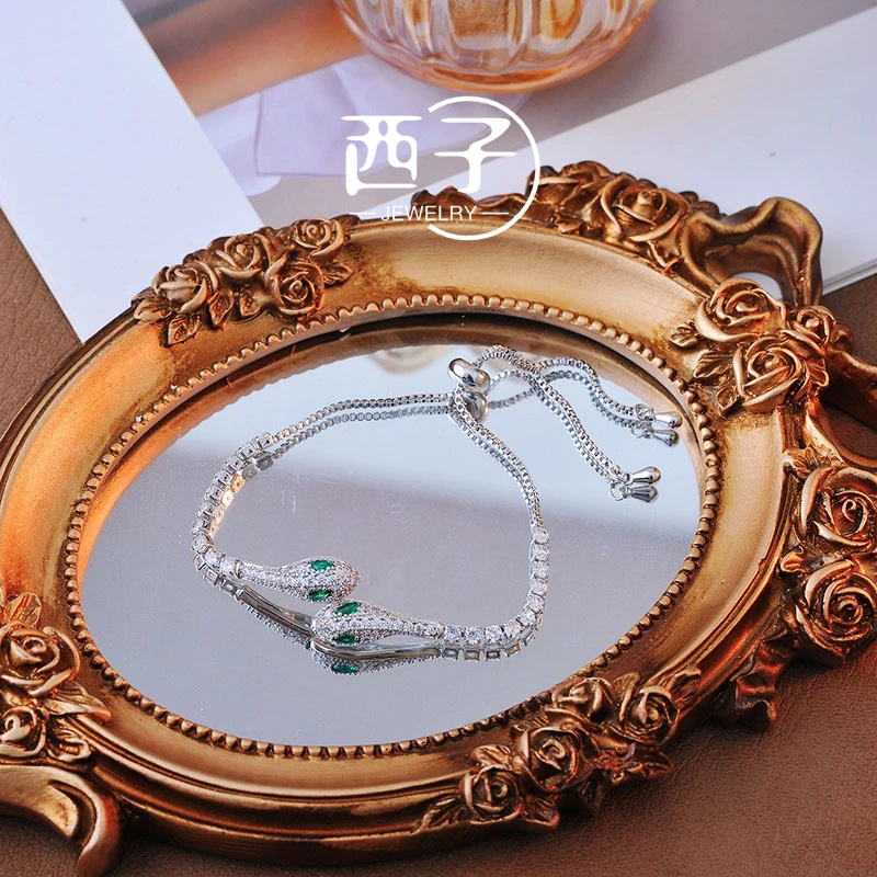 西子饰品 【小灵蛇手链】网红风轻奢精致小巧银色手饰